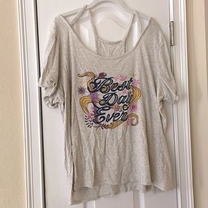 Disney Tangled Best Day Ever Rapunzel Girls Strappy T-Shirt Plus Size Hot Topic